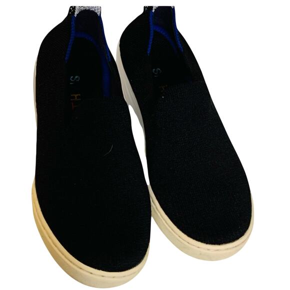 Rothy's The Kids Sneaker Black Casual Slip On Shoes Youth Size 2 Loafers - Picture 1 of 6